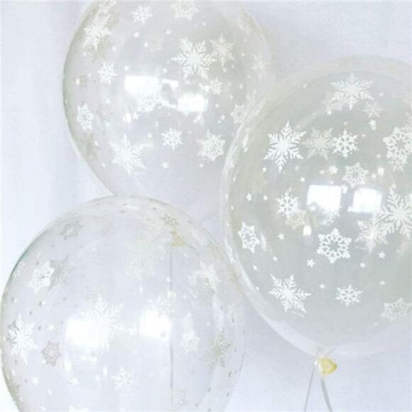 100PCS Christmas Snowflake Latex Balloons - Winter Wonderlan - Picture 3 of 5